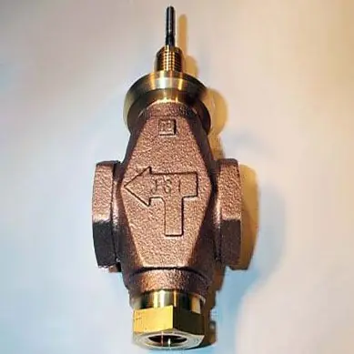 Johnson Controls VG7842CT Three-Way Globe Valve Brass Trim NPT Connection