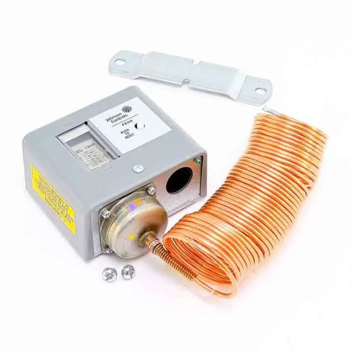 Johnson Controls A70HA-1 Temperature Control 15-55F with 20 Feet Capillary Manual Reset