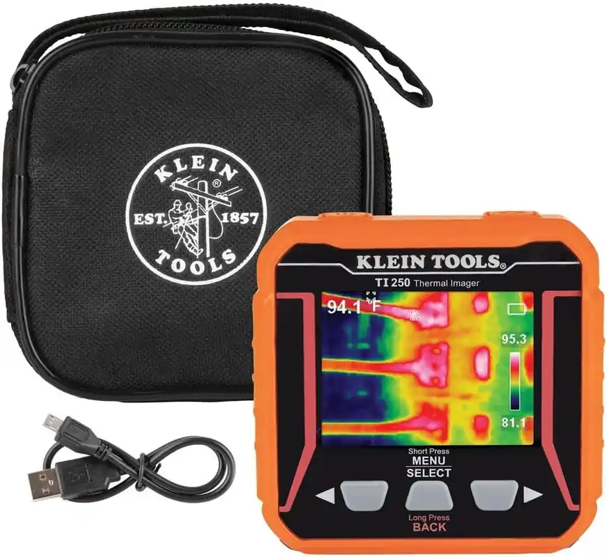 SK0263245-US20260702-105043-0 Klein Tools TI250 Rechargeable Thermal Imaging Camera 3 Color Palettes High/Low Temperature Points - Image 1
