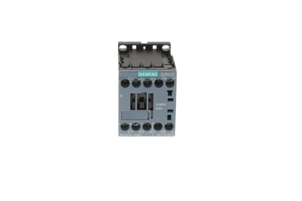 Siemens 3RT2016-1AB02 3 Pole 24V 9 Amp 1N/C Auxiliary Contactor, replacement for 3RT1016-1AB02