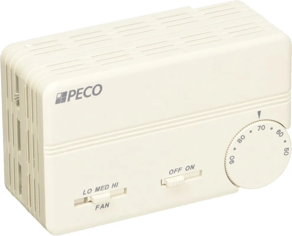 Peco TA155-028 3 Speed Fan Coil Programmable Thermostat 24-277V