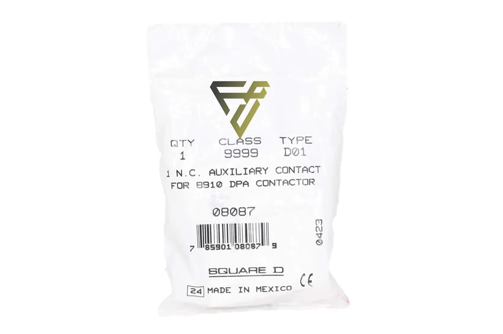 Square D 9999D01 Auxiliary Contact 600 VAC 5 Amp 1NC