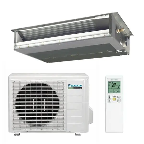 Daikin 9,000 BTU LV Series Concealed Duct Heat Pump Air Conditioning System - 15.1 SEER - R-410A