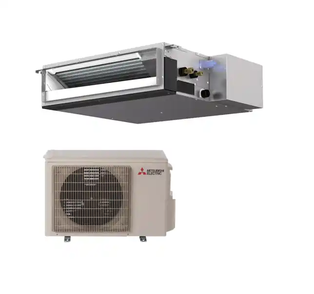 SK0266736-US20260702-105043-0 Mitsubishi S-Series 9000 BTU Horizontal Ducted Heating and Cooling Air Conditioning System - 19.7 SEER - Image 1