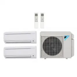 SK0267031-US20260702-105043-0 Daikin 36000 BTU 2 Zone Wall Mounted Ductless Mini-Split Heat Pump System - 22 SEER (9K+12K) - R-410A - Image 1