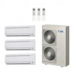 Daikin 48000 BTU 3 Zone Wall Mounted Ductless Mini-Split Heat Pump System - 19 SEER (7K+9K+12K) - R-410A