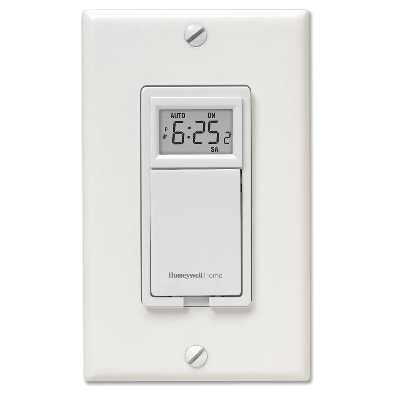 AO Smith RPLS730B1000 White 7-Day Programmable Light Switch Timer LED and CF Bulbs