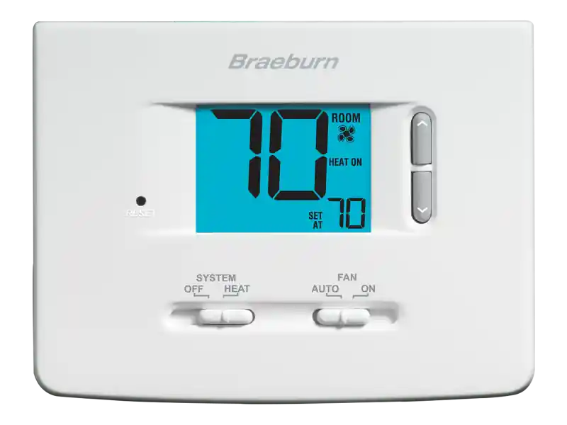 Braeburn 1025NC Single-Stage Heat Only Thermostat, replacement for 1005NC