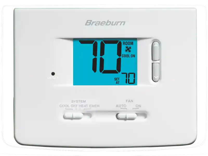 Braeburn 1220NC 2 Heat/1 Cool Non-Programmable Thermostat - Builder Series, replacement for 1220A