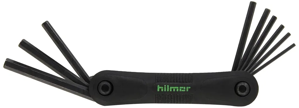 Hilmor 1839048 Hex Key Folding Set 5/64 Inch to 1/4 Inch