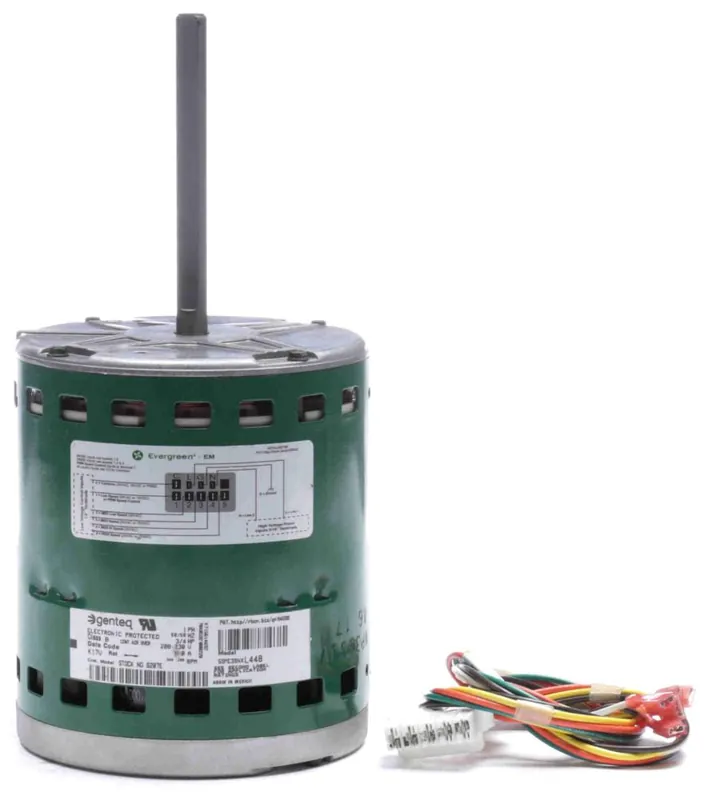 Genteq 6207E Evergreen EM Replacement Blower Motor 3/4 HP 208-230V