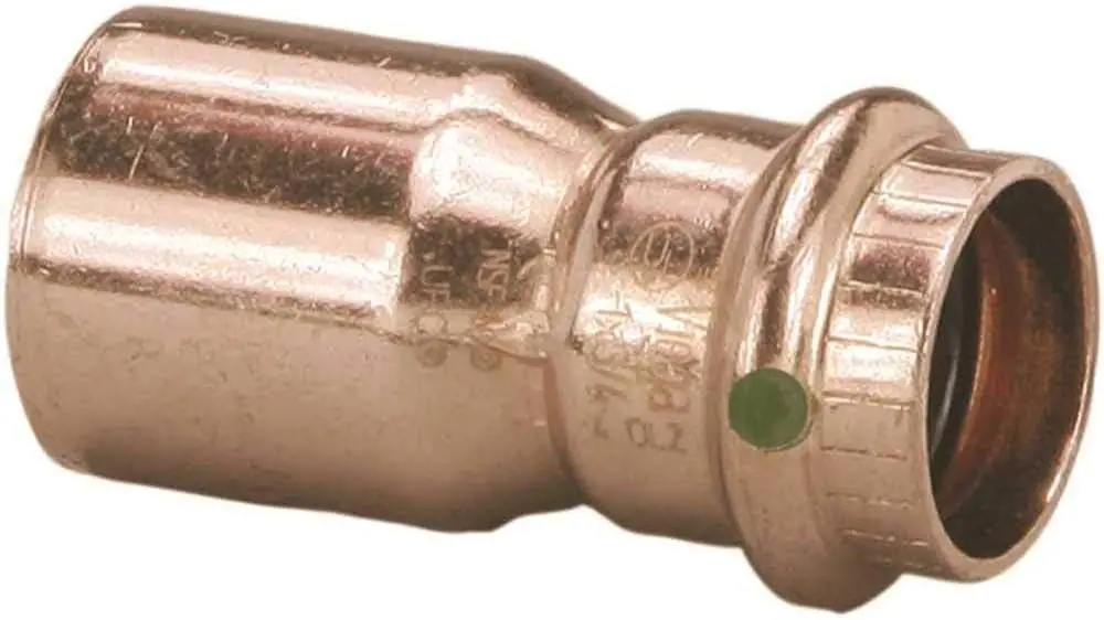 SK0272651-US20260702-105043-0 Viega ProPress 78082 1 inch x 1/2 inch Copper Street Reducer, FTG x Press, 200 PSI Copper Reducer - Image 1