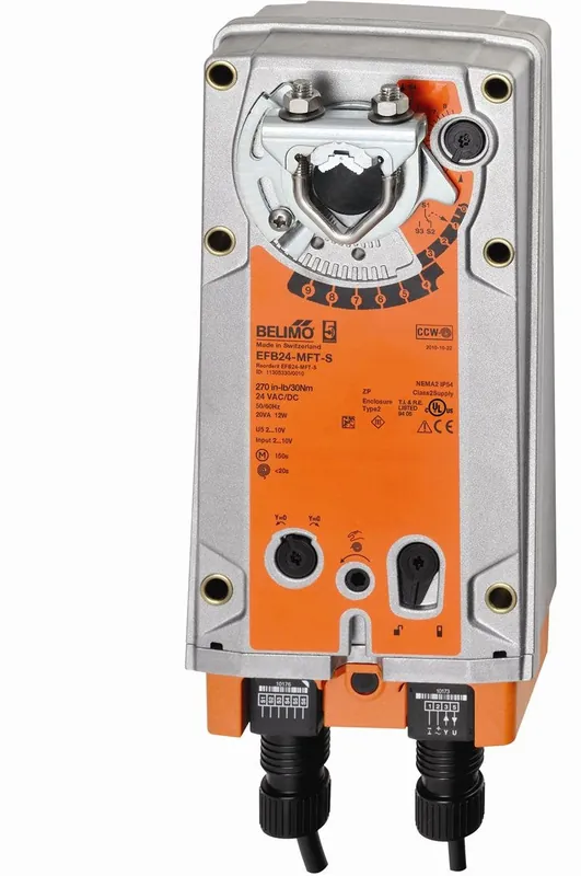SK0272913-US20260702-105043-0 Belimo EFB24-SR-S Damper Actuator 24V 270-lb Spring Return - Image 1