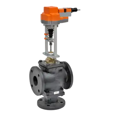 Belimo G7100D+EVB24-SR Globe Valve 4 Inch 3 Way 154 Cv Non-Spring Return 24V Modulating