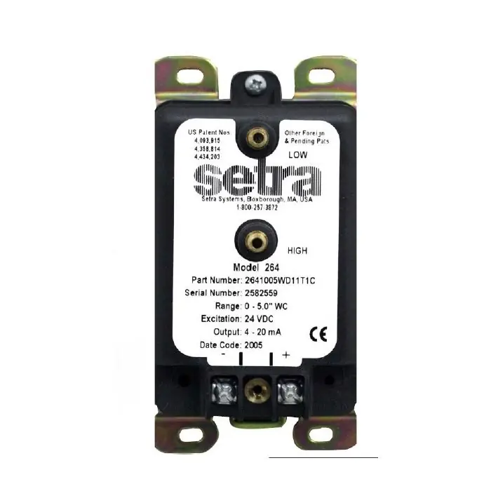 SETRA SYSTEMS 2641025WD11T1F Pressure Transducer 0/25WC .25%