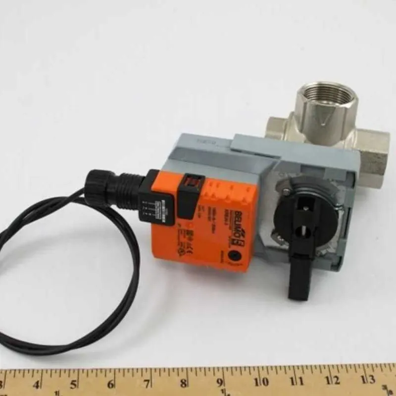 Belimo B329+ARB24-3 Characterized Control Valve 1.25 Inch 3-Way 10 Cv Non-Spg 24V Floating