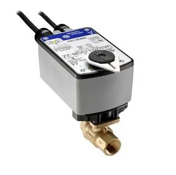 Johnson Controls VG1241CN+9A4IGA Two-Way Plated Brass Trim Ball Valve with Electric Actuator