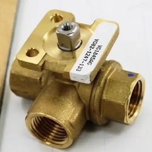 SK0276468-US20260702-105043-0 Johnson Controls VG1845AG+9A4AGA Three-Way Stainless Steel Trim Ball Valve Non-Spring Return Actuator 24V - Image 1