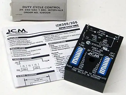 SK0276717-US20260702-105043-0 ICM Controls ICM306 Duty Cycle Timer 1-1 023 Seconds On and Off Settable in 1 Second Intervals - Image 1