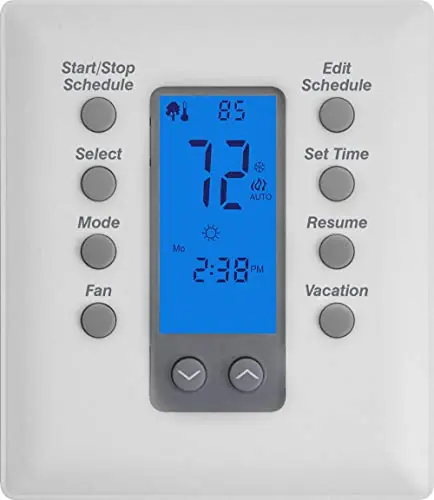 Robertshaw RS332PE Slimline Premier Digital Programmable Thermostat w/Economizer